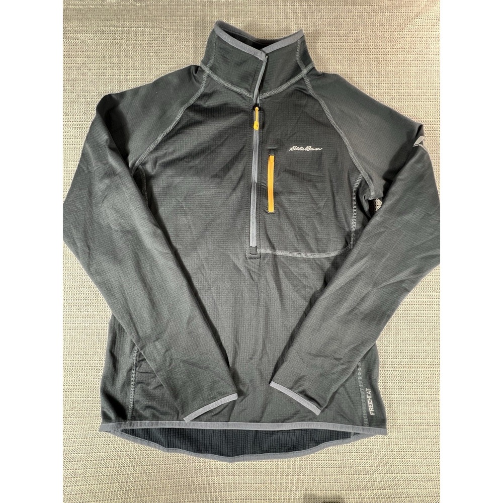Eddie Bauer First Ascent Freeheat Womens 1/4 Zip Pullover Waffle Size TM Gray